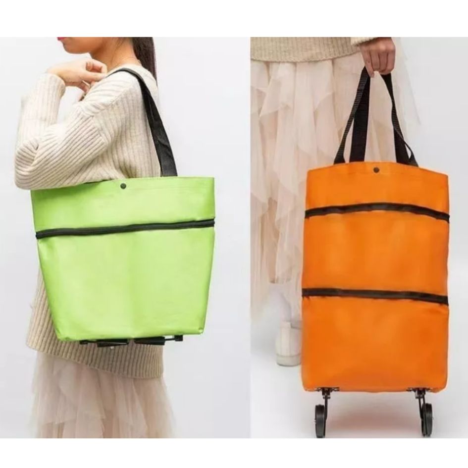 Bolsa con ruedas plegable portatil
