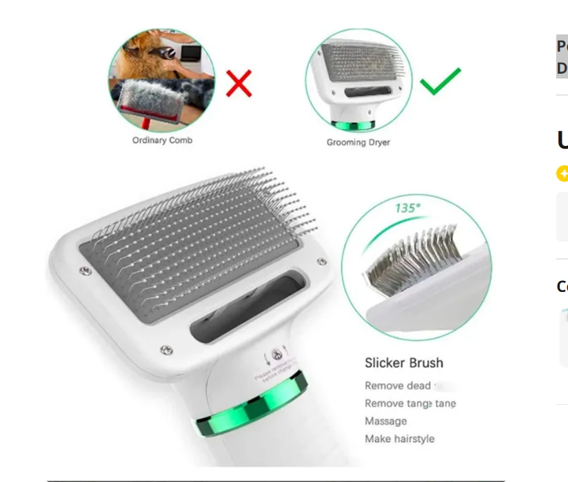 Cepillo secador para mascotas