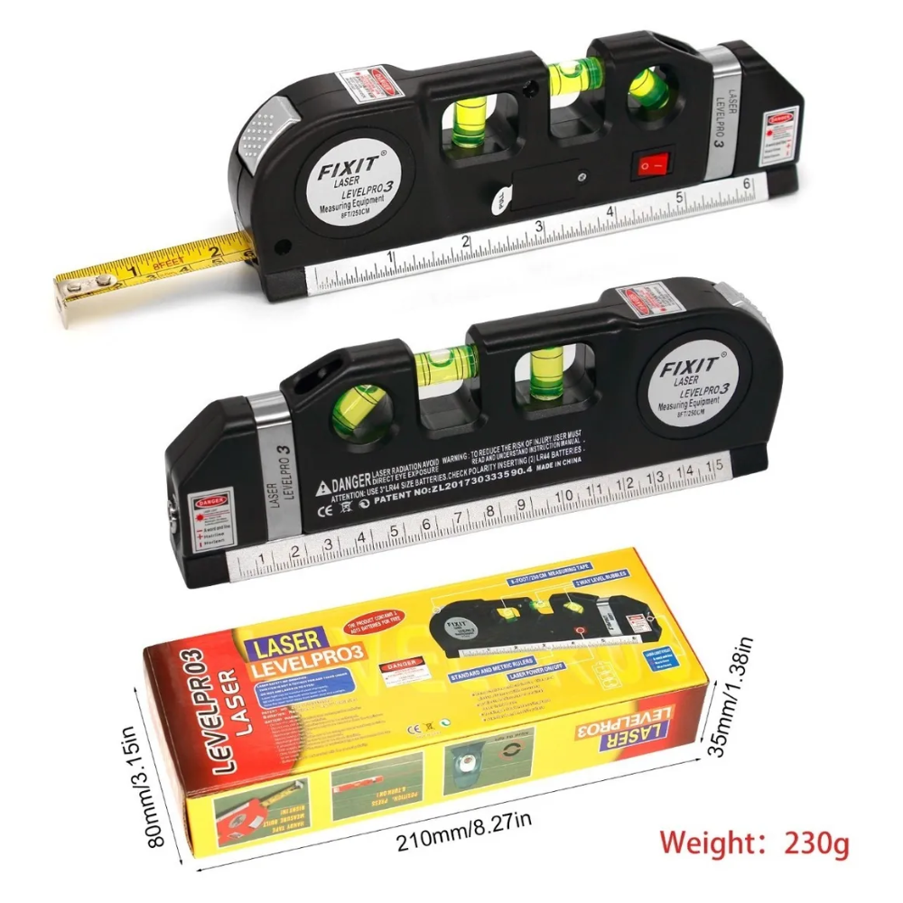 Nivelador laser y cinta Metrica 2.5M