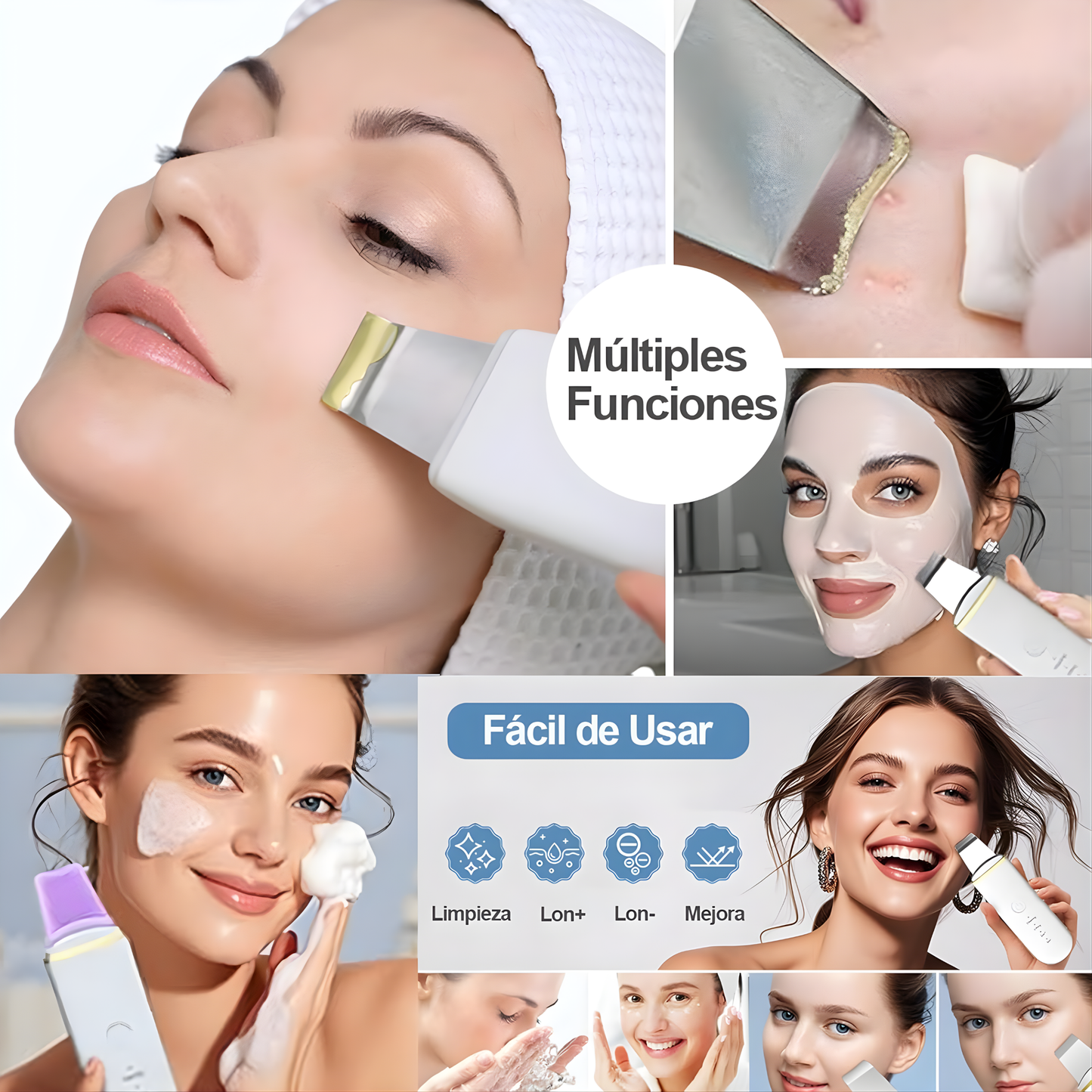 Limpiador facial de espatula para puntos negros