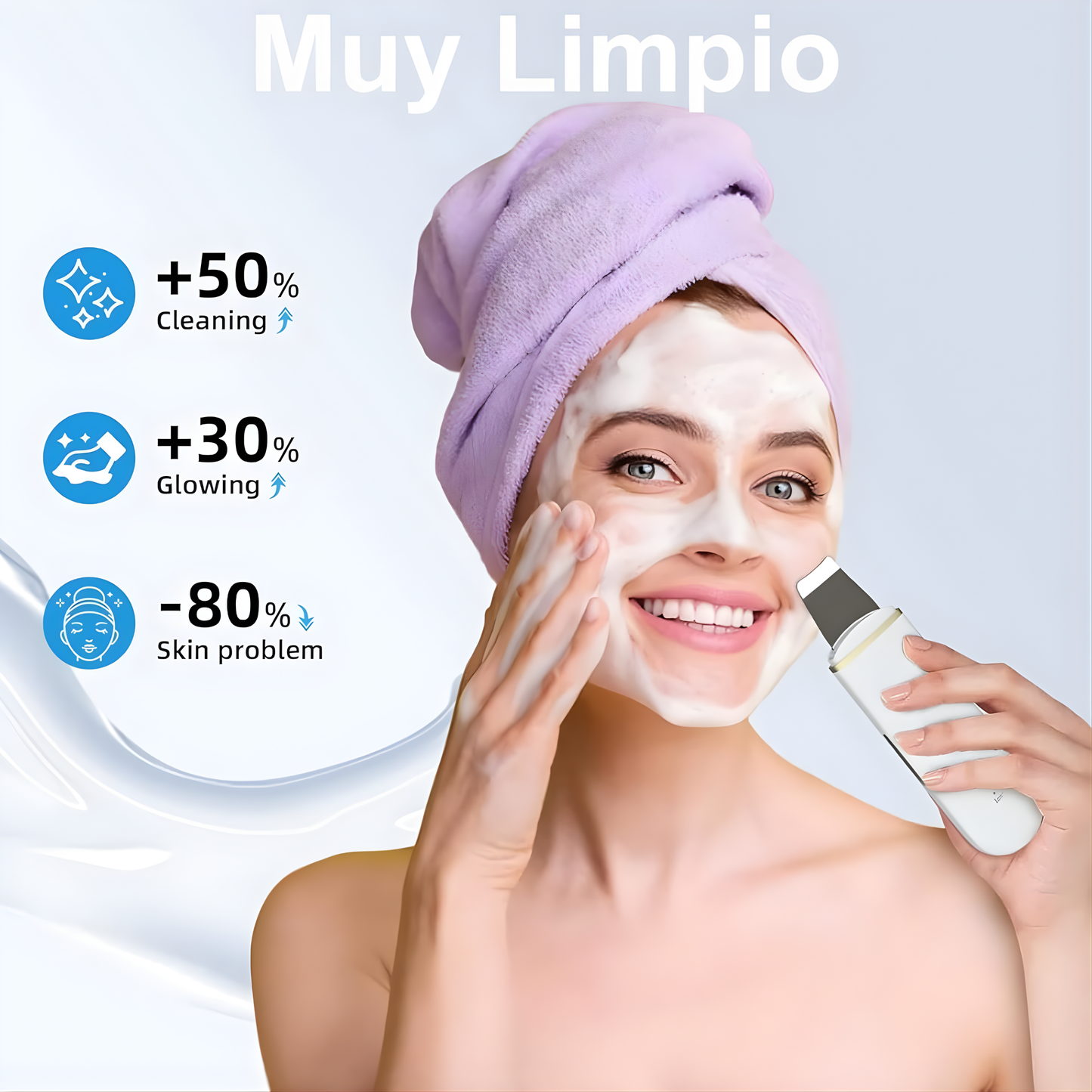 Limpiador facial de espatula para puntos negros