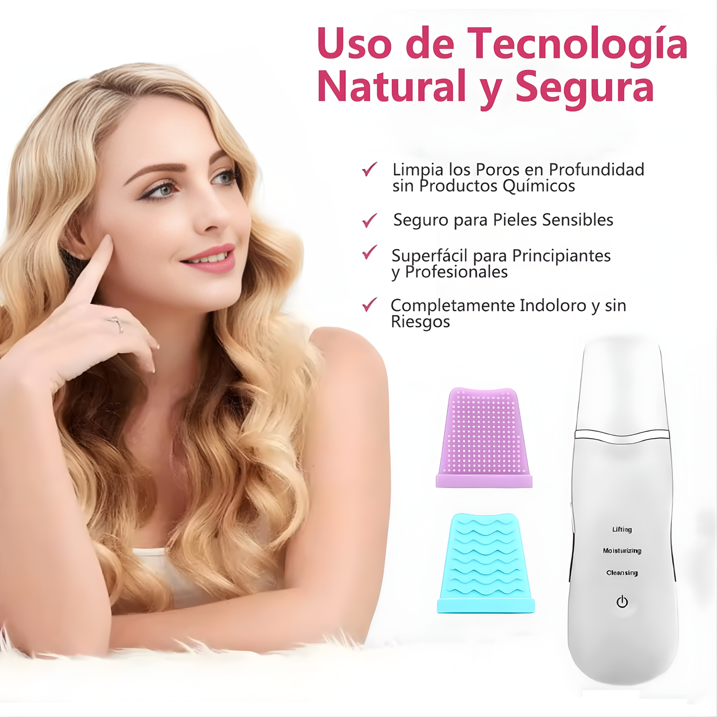 Limpiador facial de espatula para puntos negros