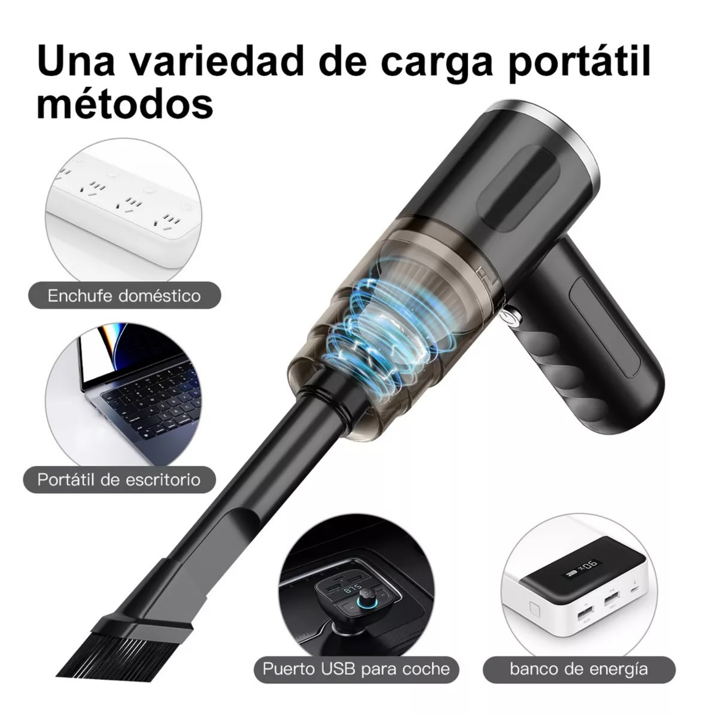 Aspiradora portátil para carro y casa