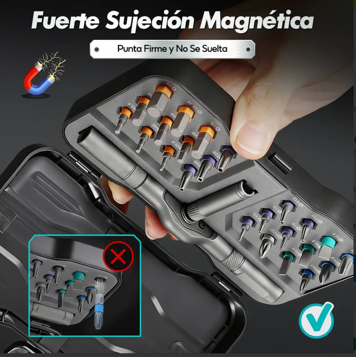 Kit destornillador magnetico 24 pcs