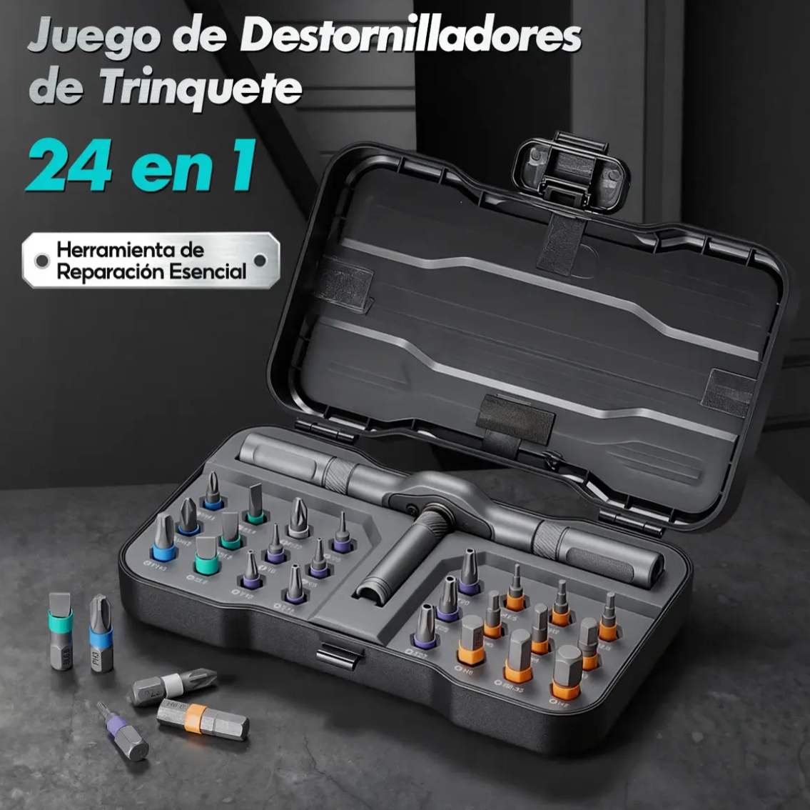 Kit destornillador magnetico 24 pcs